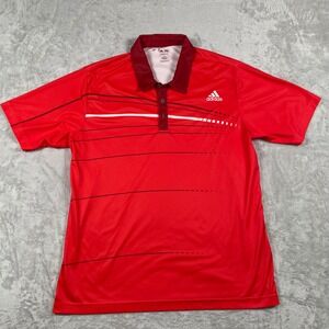Adidas Golf ClimaLite Red Polo Shirt Mens‎ Large Athletic Training